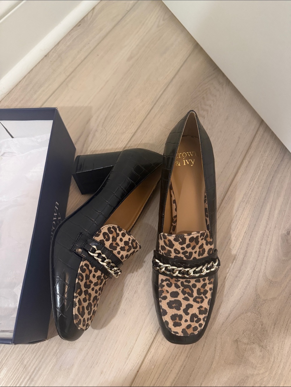 Crown & Ivy Cheetah Print Heels